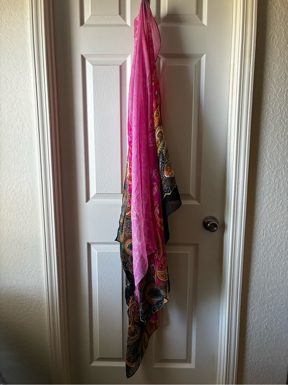 Charming Charlie Hot Pink Paisley Sheer Wrap